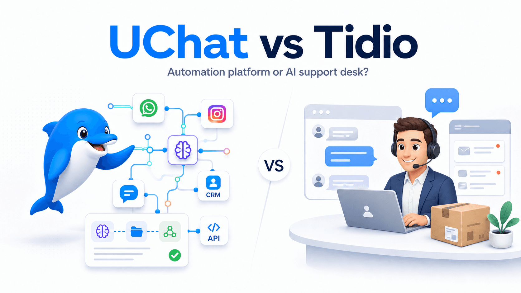 UChat cross-channel automation compared with Tidio AI customer service